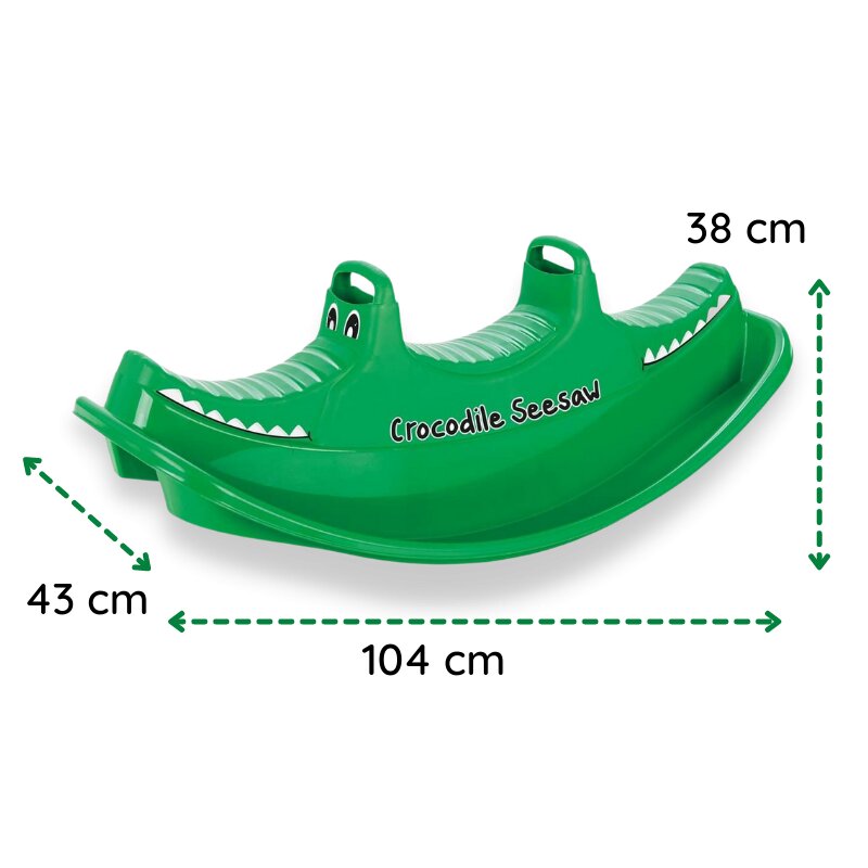 PILSAN Balansoar pentru doi copii Crocodile Seesaw design ergonomic realizat din plastic rezistent