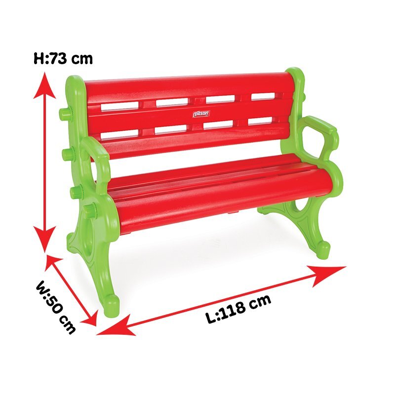 PILSAN Bancuta de gradina pentru copii Bench Redutilizare interiorexteriormargini rotunjitedimensiune 106x50x73 cm