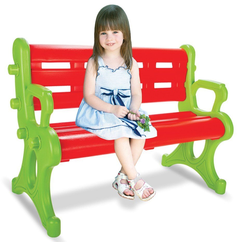 PILSAN Bancuta de gradina pentru copii Bench Redutilizare interiorexteriormargini rotunjitedimensiune 106x50x73 cm