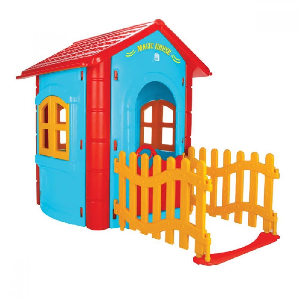 PILSAN Casuta de gradina pentru copii Magic House blue gardulet inclus utilizare interiorexteriorplastic rezistent UVdesign realist usa si ferestre functionale 112 x 172 x 131 cm