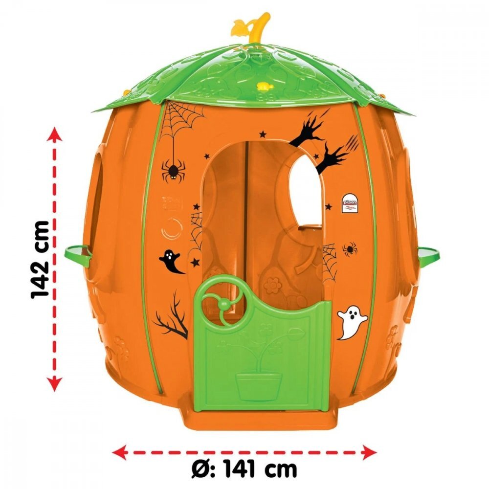 PILSAN Casuta de gradina pentru copii Pumpkin utilizare interiorexteriorplastic rezistent UVdesign realistusa si ferestre functionale