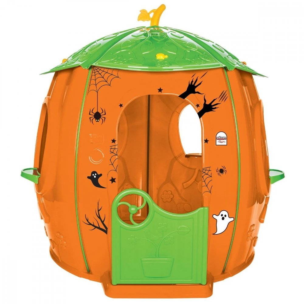 PILSAN Casuta de gradina pentru copii Pumpkin utilizare interiorexteriorplastic rezistent UVdesign realistusa si ferestre functionale