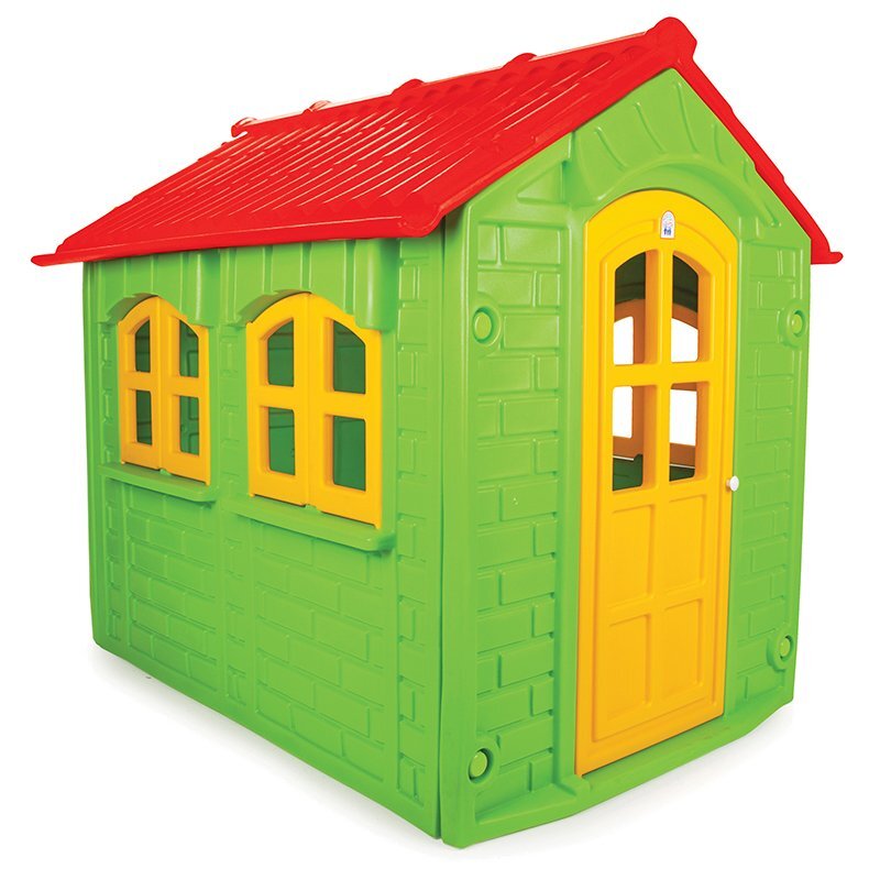 PILSAN Casuta mare de gradina pentru copii My Home Verde 157x133x148 cm utilizare interiorexteriorplastic rezistent UVdesign realistusa si ferestre functionale