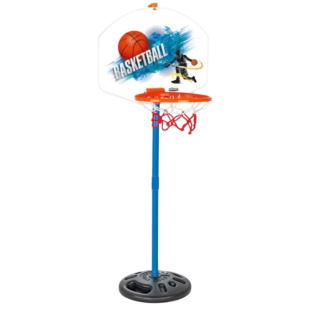 PILSAN Cos de baschet Magic Basketball cu minge inclusa usor de montat si de demontat baza poate fi umpluta cu apa sau nisip dimensiune 42 x 43 x 114.5 cm