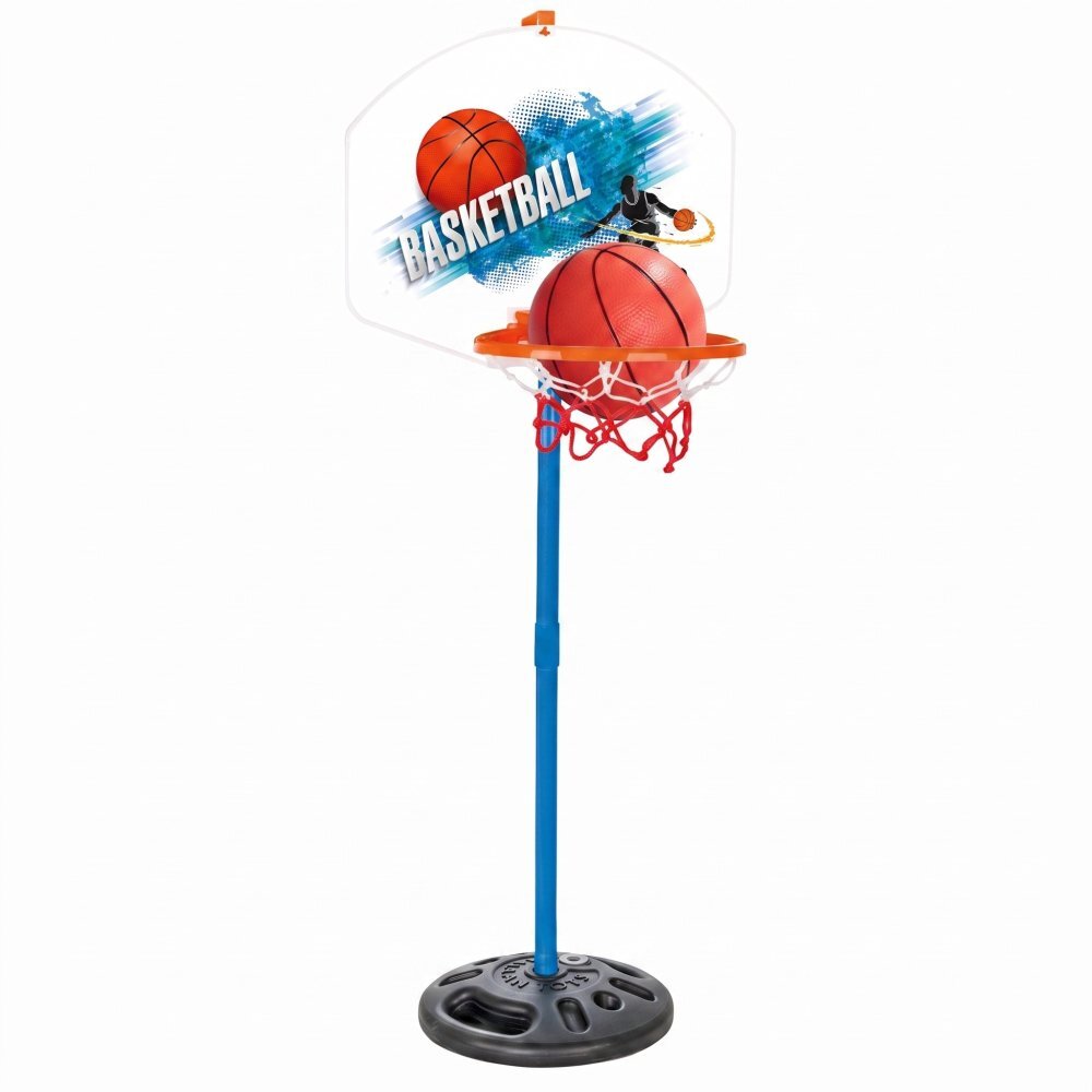 PILSAN Cos de baschet Magic Basketball cu minge inclusa usor de montat si de demontat baza poate fi umpluta cu apa sau nisip dimensiune 42 x 43 x 114.5 cm