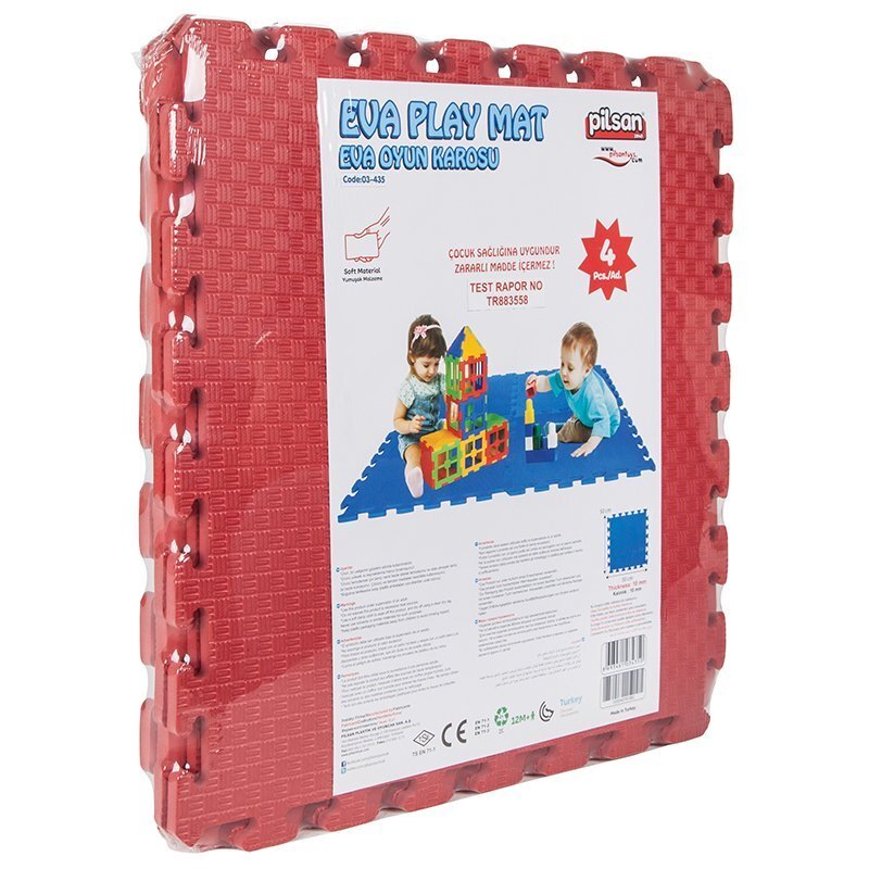 PILSAN Covoras puzzle din spuma EVA Play Mat Rosu
