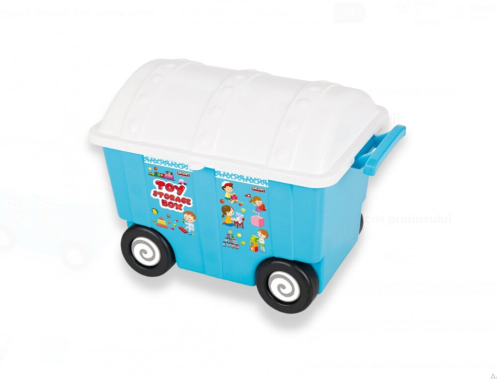 PILSAN Cutie depozitare cu maner si roti pentru jucarii Blue