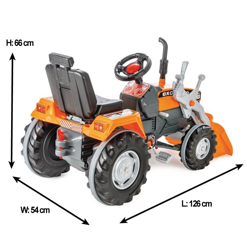 PILSAN Excavator cu pedale cupa si remorca Super Portocaliu