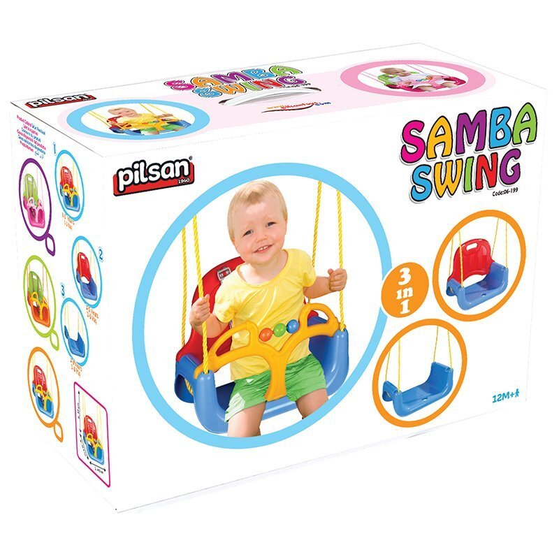 PILSAN Leagan Convertibil 3 variante in cutie Samba Orange bariera de protectie si spatar detasabile franghie cu lungime reglabila
