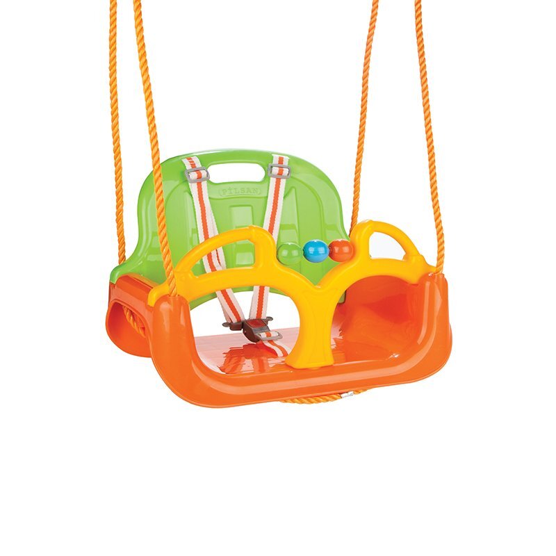 PILSAN Leagan Convertibil 3 variante in cutie Samba Orange bariera de protectie si spatar detasabile franghie cu lungime reglabila