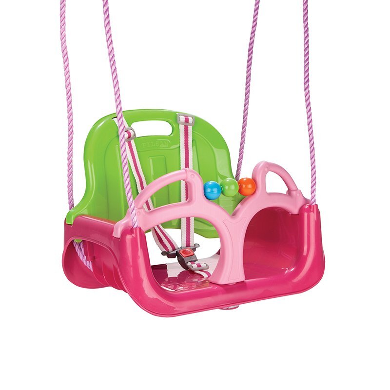 PILSAN Leagan Convertibil 3 variante in cutie Samba Pink bariera de protectie si spatar detasabile franghie cu lungime reglabila