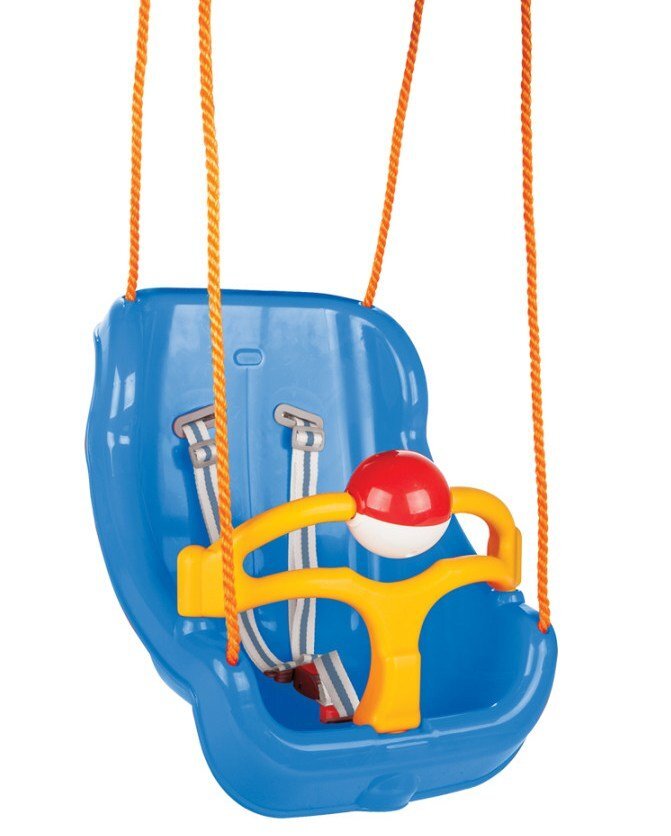 PILSAN Leagan mare pentru copii Big Swing Albastru cu bara de protectie detasabilabila cu zornaitoarecenturi de sigurantafranghie 160cm reglabilagreutate maxima suportata 100kg