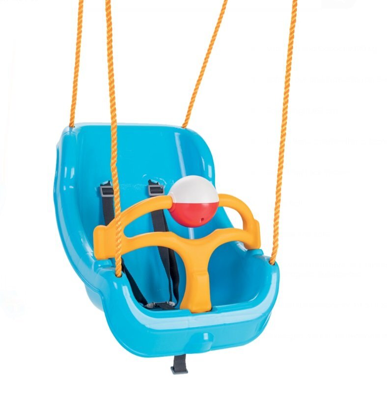 PILSAN Leagan mare pentru copii Big Swing Albastru cu bara de protectie detasabilabila cu zornaitoarecenturi de sigurantafranghie 160cm reglabilagreutate maxima suportata 100kg