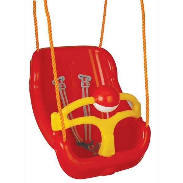 PILSAN Leagan mare pentru copii Big Swing Rosu cu bara de protectie detasabilabila cu zornaitoarecenturi de sigurantafranghie 160cm reglabilagreutate maxima suportata 100kg