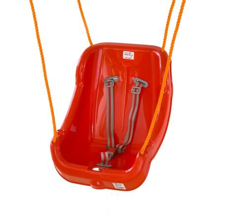 PILSAN Leagan mare pentru copii Big Swing Rosu cu bara de protectie detasabilabila cu zornaitoarecenturi de sigurantafranghie 160cm reglabilagreutate maxima suportata 100kg