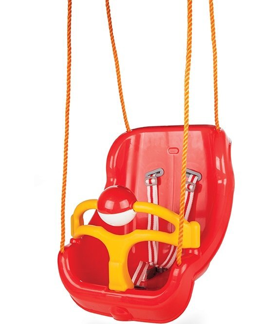 PILSAN Leagan mare pentru copii Big Swing Rosu cu bara de protectie detasabilabila cu zornaitoarecenturi de sigurantafranghie 160cm reglabilagreutate maxima suportata 100kg
