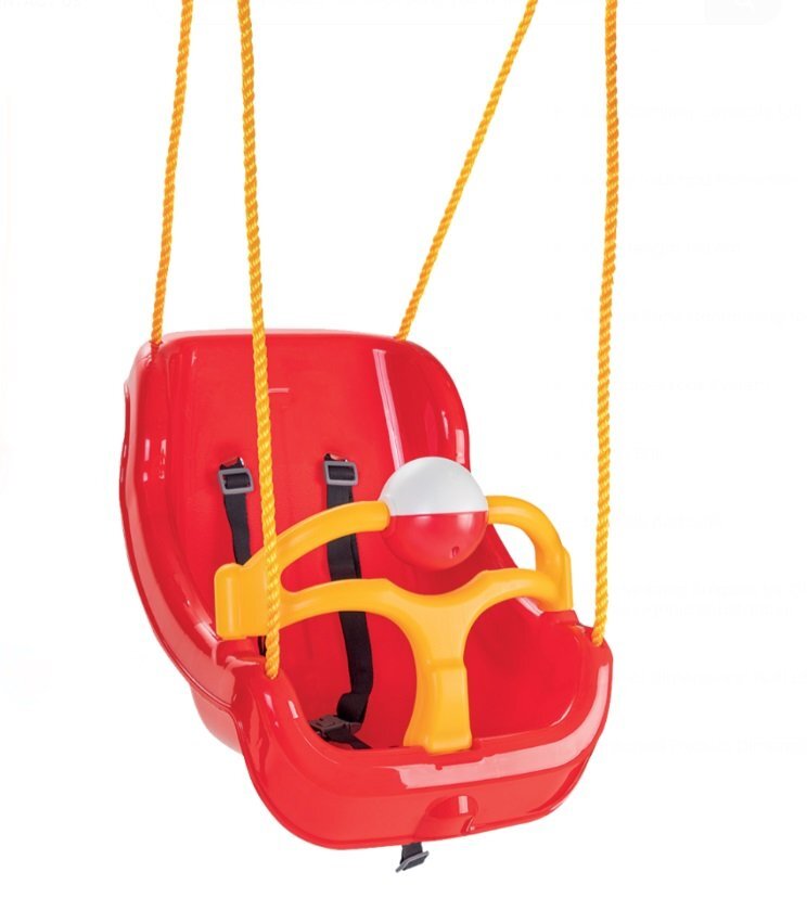 PILSAN Leagan mare pentru copii Big Swing Rosu cu bara de protectie detasabilabila cu zornaitoarecenturi de sigurantafranghie 160cm reglabilagreutate maxima suportata 100kg