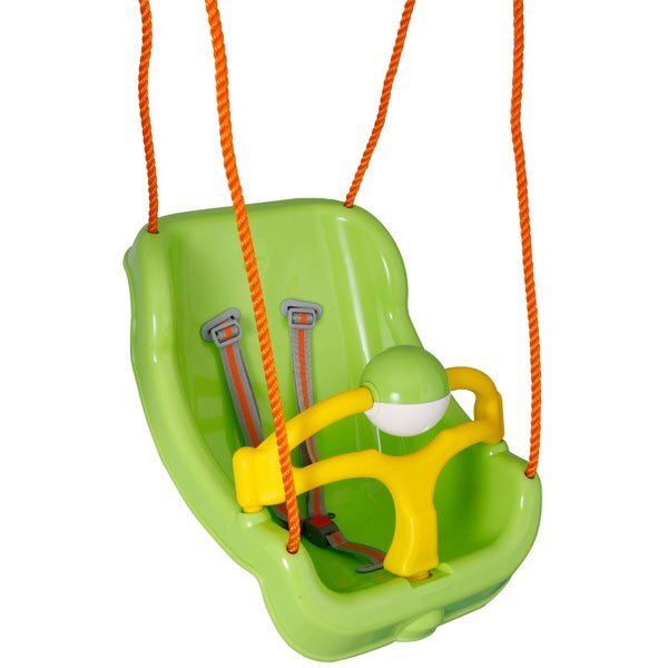 PILSAN Leagan mare pentru copii Big Swing Verde cu bara de protectie detasabilabila cu zornaitoarecenturi de sigurantafranghie 160cm reglabilagreutate maxima suportata 100kg