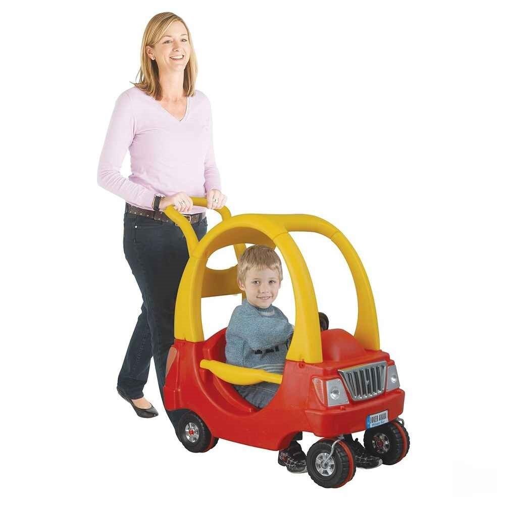 PILSAN Masinuta copii de impins Joker Car Red cu maner parental podea detasabil volan cu panou muzical recomandata copiilor intre 2 si 5 ani