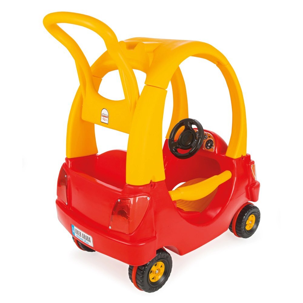PILSAN Masinuta copii de impins Joker Car Red cu maner parental podea detasabil volan cu panou muzical recomandata copiilor intre 2 si 5 ani