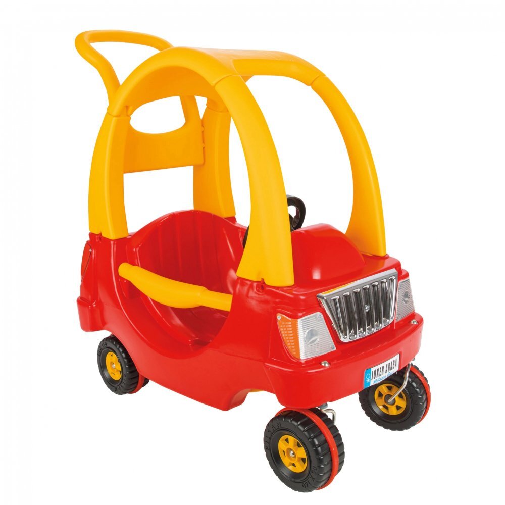 PILSAN Masinuta copii de impins Joker Car Red cu maner parental podea detasabil volan cu panou muzical recomandata copiilor intre 2 si 5 ani
