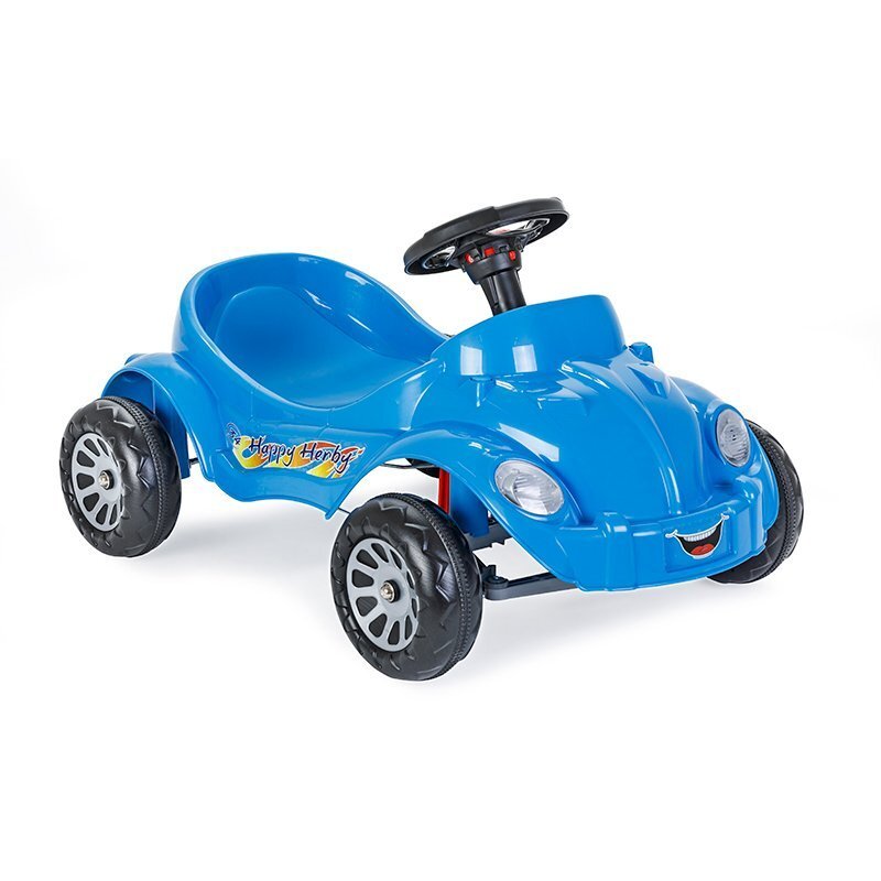 PILSAN Masinuta cu pedale pentru copii Herby Mare Albastra Miscare liniara a pedalelor Greutate maxima admisa 25 kg Design prietenos Volan cu claxon
