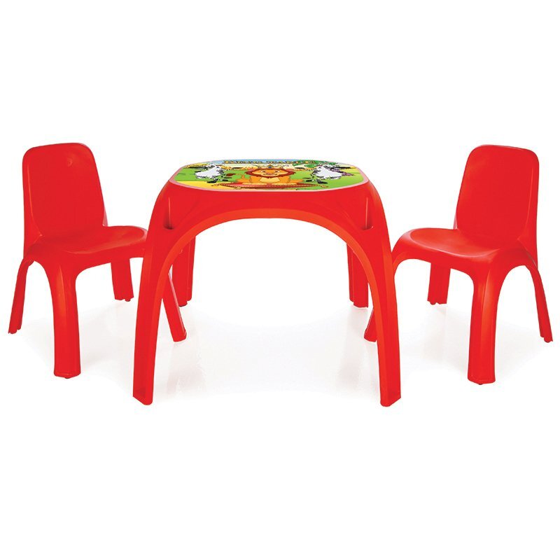 PILSAN Masuta cu doua scaunele King Study Table Red
