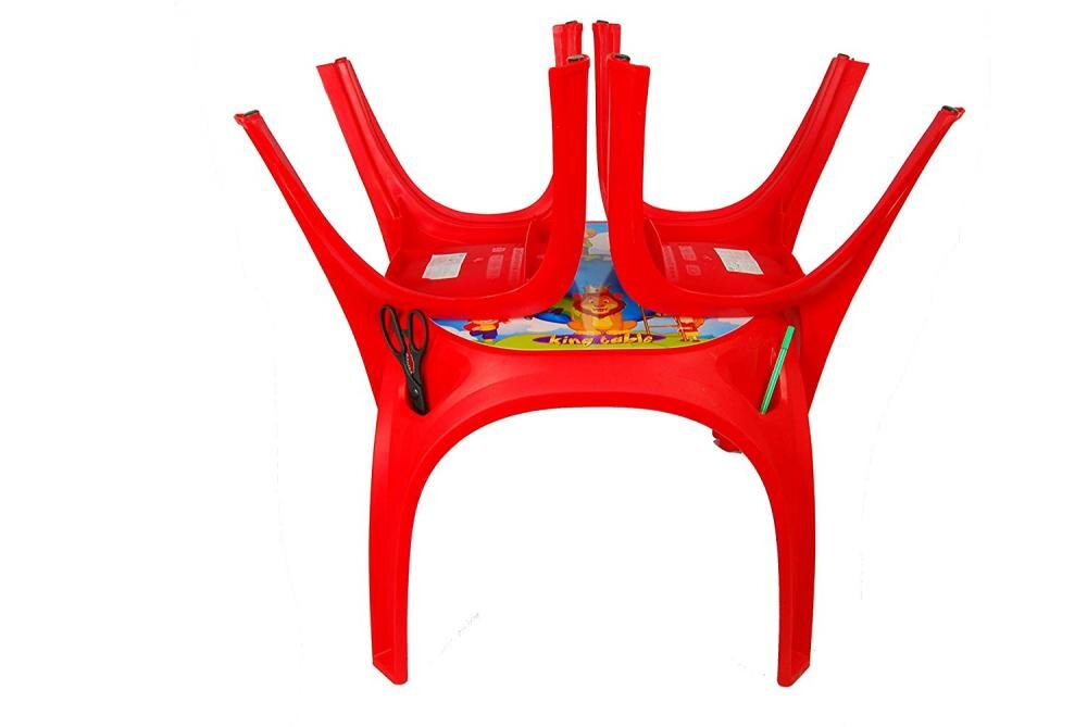 PILSAN Masuta cu doua scaunele King Study Table Red