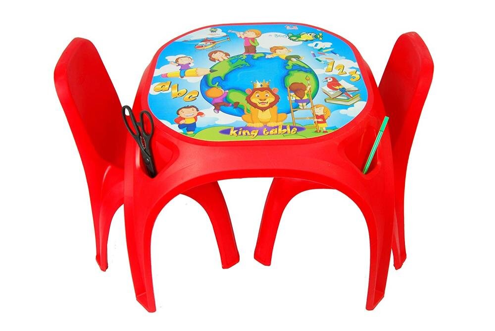 PILSAN Masuta cu doua scaunele King Study Table Red