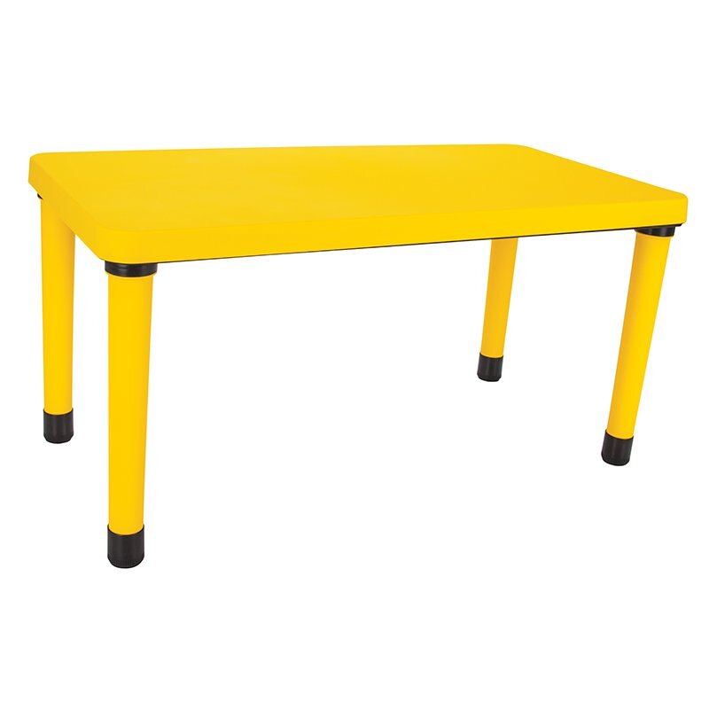 PILSAN Masuta pentru copii interiorexterior Happy Table Galben 120x60cm pentru lectiiactivitaticapacitate 4 copiiplastic rezistentcolturi rotunjitepicioare antiderapanteutilizare acasagradinitecreseafterschool