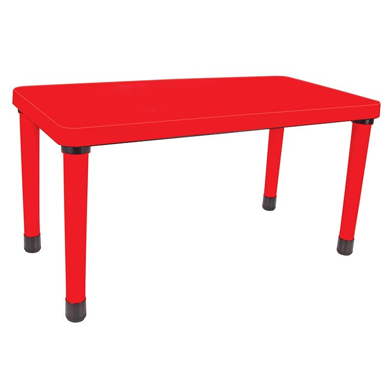 PILSAN Masuta pentru copii interiorexterior Happy Table Rosu 120x60cm pentru lectiiactivitaticapacitate 4 copiiplastic rezistentcolturi rotunjitepicioare antiderapanteutilizare acasagradinitecreseafterschool