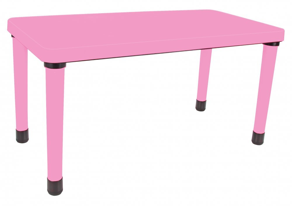 PILSAN Masuta pentru copii interiorexterior Happy Table Roz deschis 120x60cm pentru lectiiactivitaticapacitate 4 copiiplastic rezistentcolturi rotunjitepicioare antiderapanteutilizare acasagradinitecreseafterschool