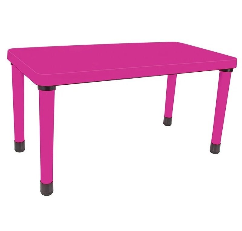 PILSAN Masuta pentru copii interiorexterior Happy Table Roz inchis 120x60cm pentru lectiiactivitaticapacitate 4 copiiplastic rezistentcolturi rotunjitepicioare antiderapanteutilizare acasagradinitecreseafterschool