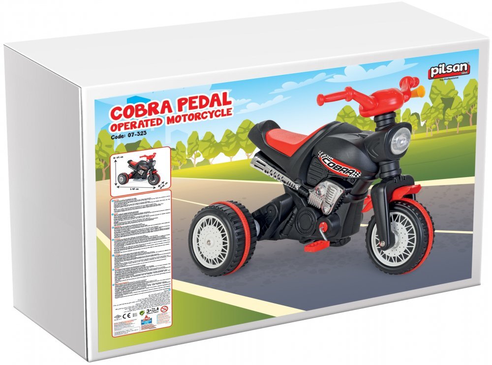 PILSAN Motocicleta cu pedaletransmisie pe lant de la 3 ani pana la 35kg Cobra