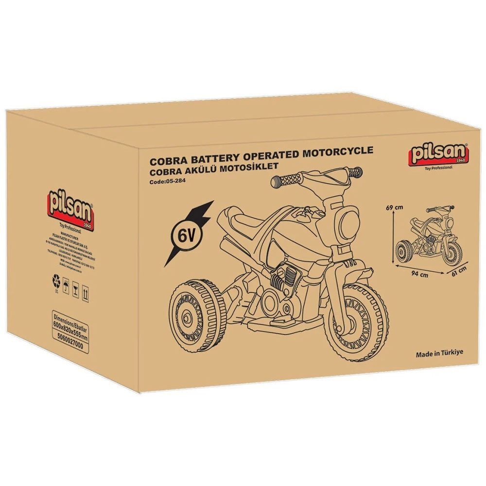 PILSAN Motocicleta electrica pentru copii Cobra cu claxon si lumini