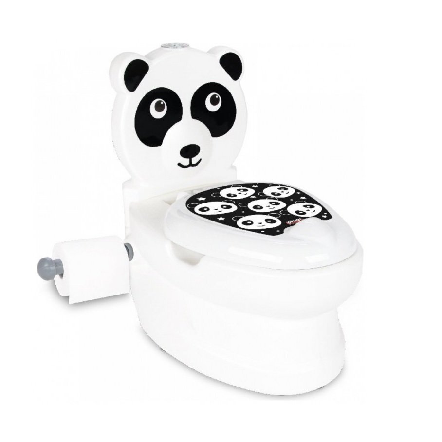 PILSAN Olita educationala muzicala Panda cu baza antialunecaresuport hartie igienica si vas colectare detasabildesign ergonomiccutie muzicala iluminata cu efect de sunet sifon