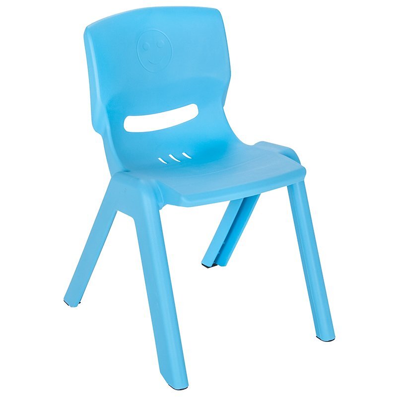 PILSAN Scaunel copii cu spatar pentru interiorexteriorpotrivit pentru gradinitescoliafterschoolgreutate suportata pana la 100kg Happy Chair Albastru