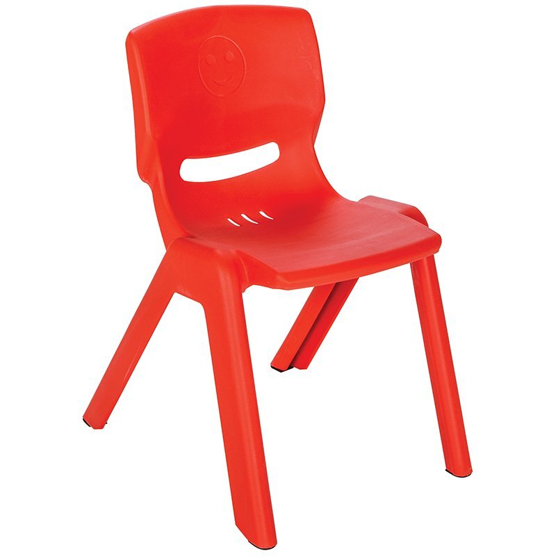PILSAN Scaunel copii cu spatar pentru interiorexteriorpotrivit pentru gradinitescoliafterschoolgreutate suportata pana la 100kg Happy Chair Rosu