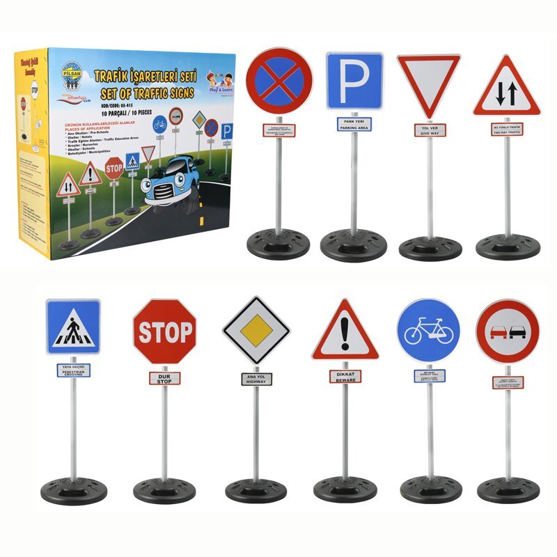 PILSAN Set 10 Semne de circulatie mari