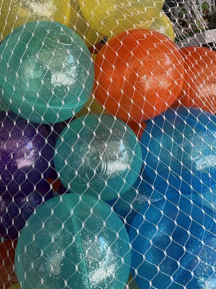PILSAN Set 100 bile mici de 7 cm Pastel Multicolor Glitter