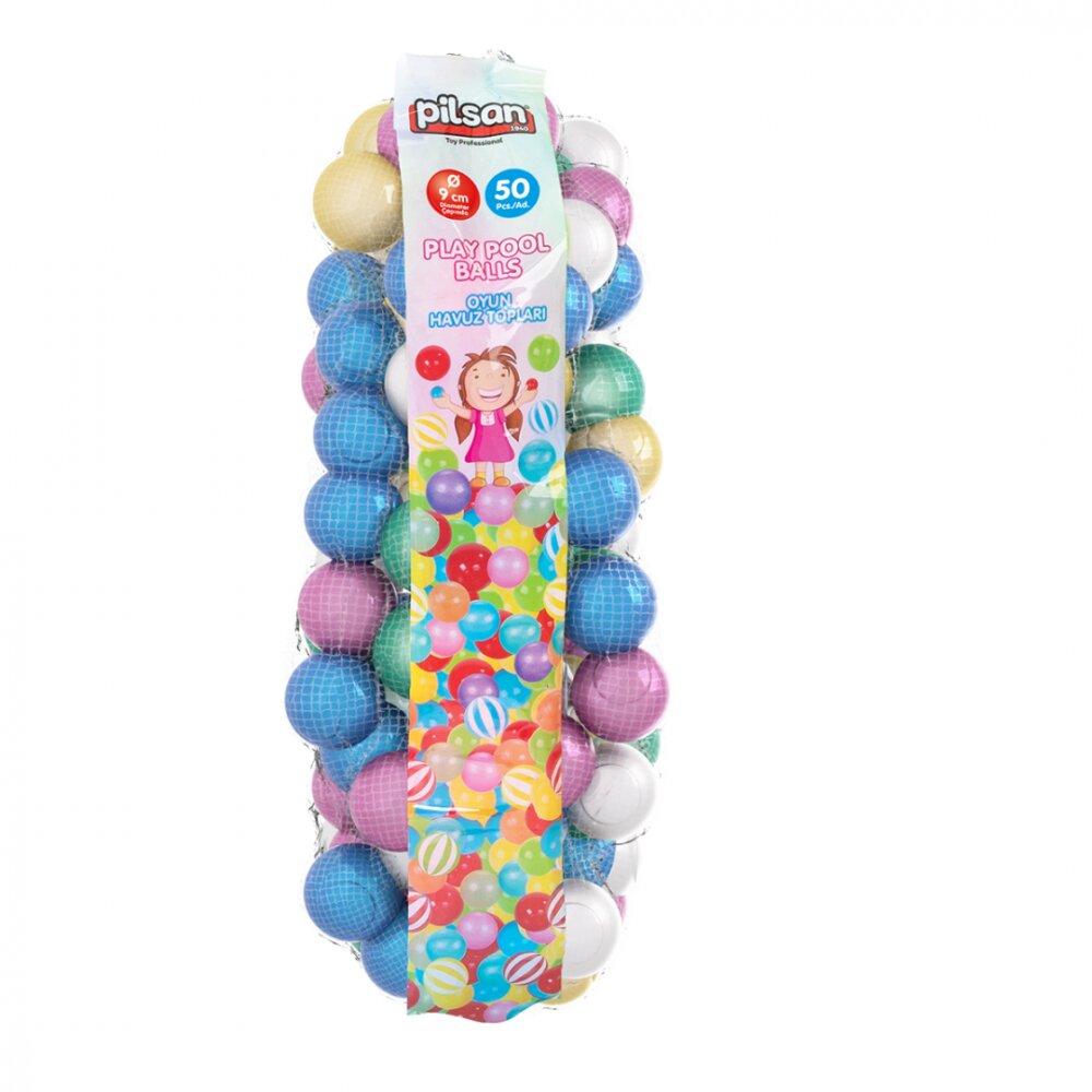 PILSAN Set 50 bile mari 9 cm Play Pastel