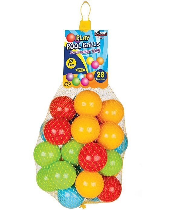 PILSAN Set bile joaca copii 28 bucatidiametru 6cm in plasa