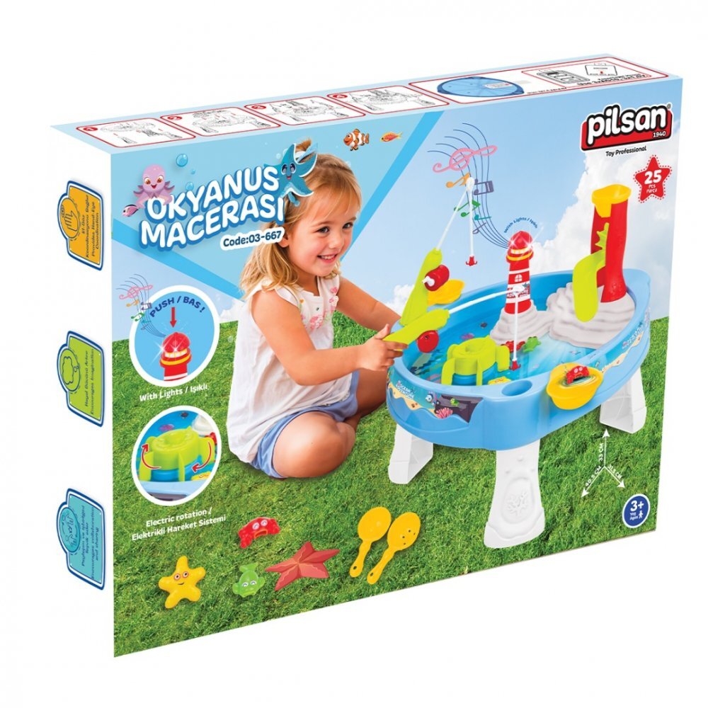 PILSAN Set de joaca masuta cu apa nisip Ocean Adventure 25 piese