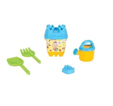 PILSAN Set galetusa si forme pentru nisip Mini Castle Blue