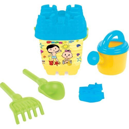 PILSAN Set galetusa si forme pentru nisip Mini Castle Blue