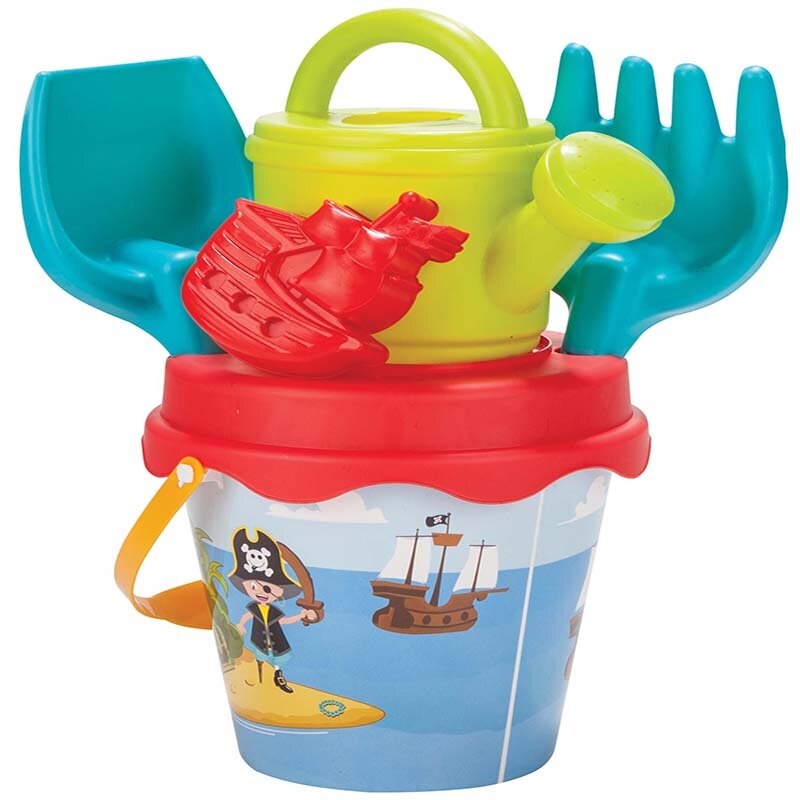 PILSAN Set galetusa si forme pentru nisip Sweety Bucket Pirat