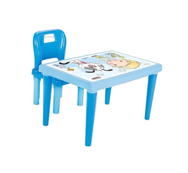 PILSAN Set Masuta moderna si scaunel cu spatar Modern Study Blue pentru studiuactivitatirealizat din plastic rezistentusor de montatutilizare interiorexteriorgradinitecreseafterschoolsarcina maxima 50kg