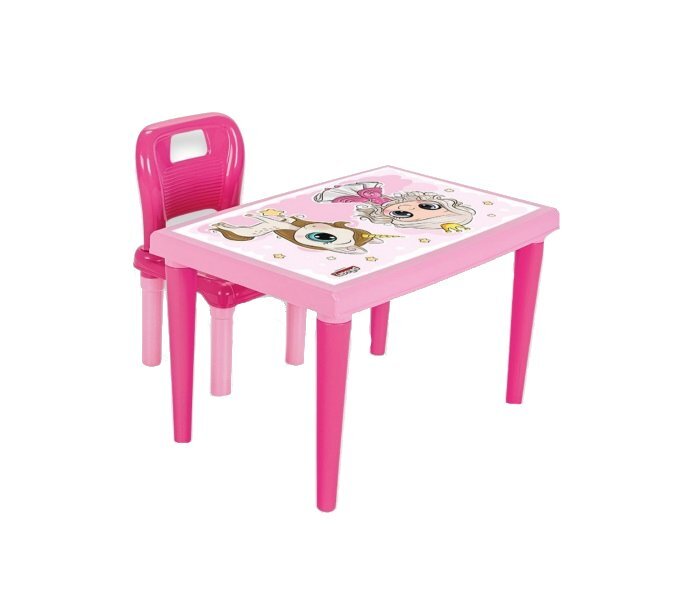 PILSAN Set Masuta moderna si scaunel cu spatar Modern Study Roz pentru studiuactivitatirealizat din plastic rezistentusor de montatutilizare interiorexteriorgradinitecreseafterschoolsarcina maxima 50kg