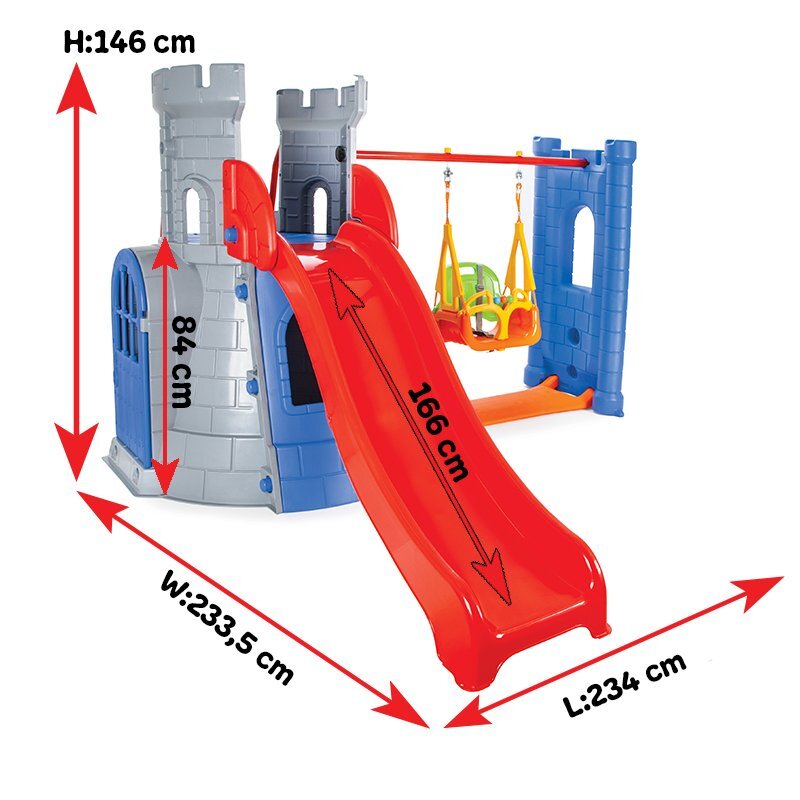 PILSAN Spatiu de joaca Castel Swing and Slide Blue