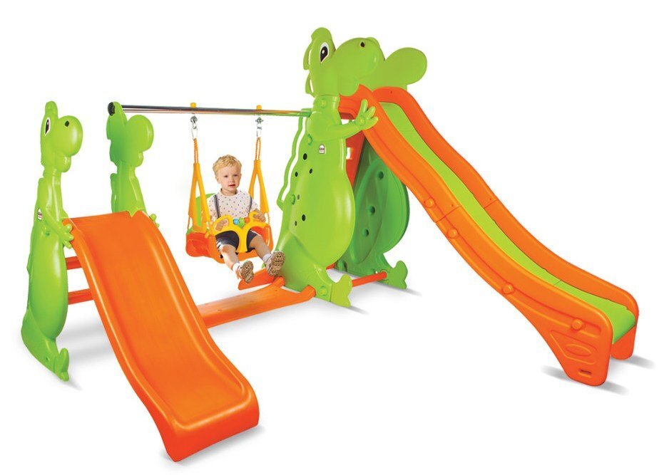 PILSAN Spatiu de joaca cu doua tobogane si leagan Playfull Dino